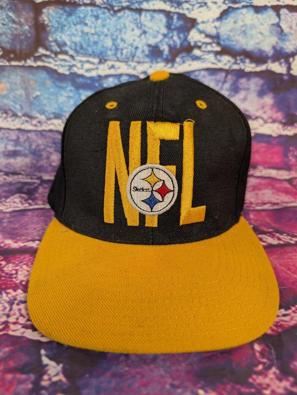 Vintage Pittsburgh Steelers Pro Player NFL Snapback Hat Cap '90s Logo Wool Blend